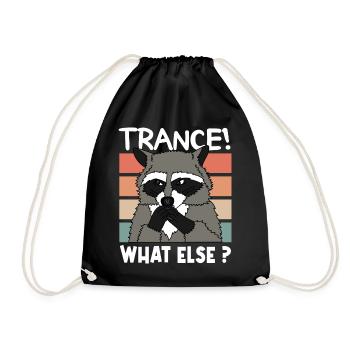 TRANCE RACOON Christmas Gift Techno - Drawstring Bag - black - Front