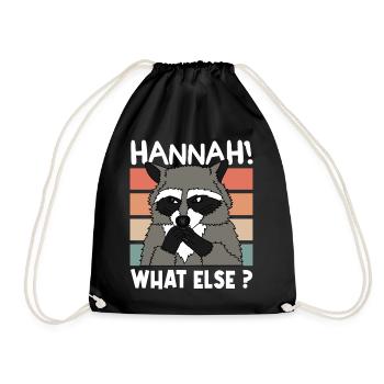 RACCOON RACOON Hannah Christmas Gift - Drawstring Bag - black - Front
