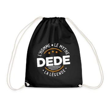 Dede l'homme le mythe la légende Cadeau Humour - Sac de sport léger - noir - Devant
