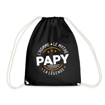 Grand-Père Papy l'Homme le Mythe la Légende - Sac de sport léger - noir - Devant