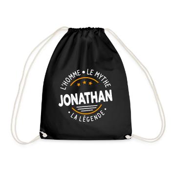 Jonathan L'Homme Le Mythe La Légende Cadeau Humour - Sac de sport léger - noir - Devant