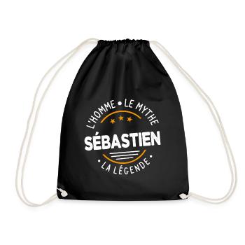 Sébastien L'Homme LeMythe La Légende Cadeau Humour - Sac de sport léger - noir - Devant