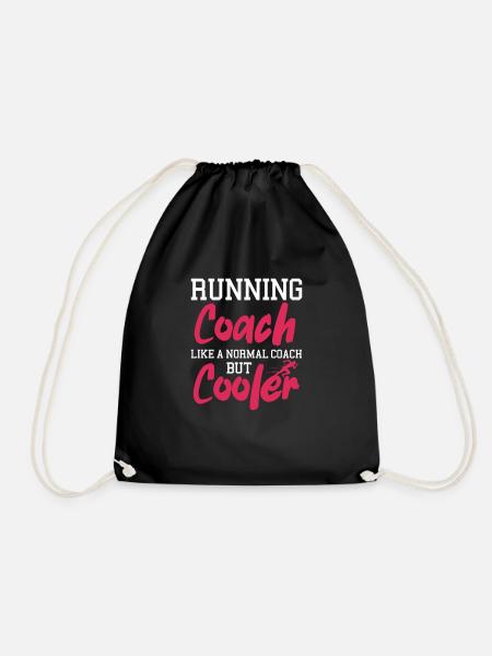 Run - Drawstring Bag - black