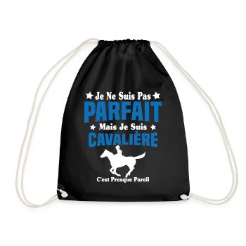 Je ne suis pas Parfait mais je suis Cavalière - Sac de sport léger - noir - Devant