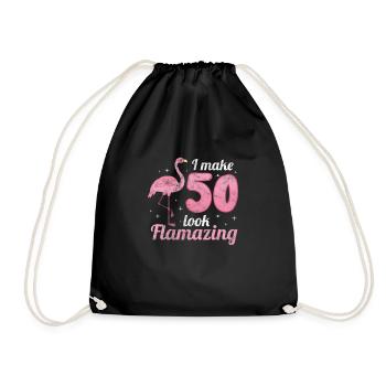 50e anniversaire Flamingo - Sac de sport léger - noir - Devant