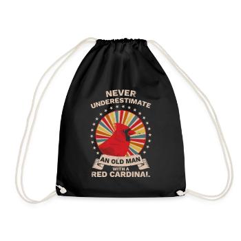 Cardinal Rouge Cardinal Rouge Rétro Vintage Cardinal - Sac de sport léger - noir - Devant