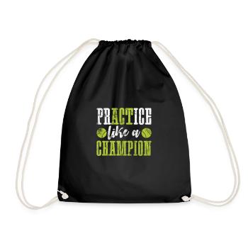 Softball - Drawstring Bag - black - Front