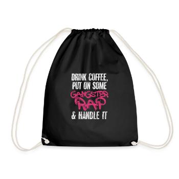 Coffee Rap - Drawstring Bag - black - Front