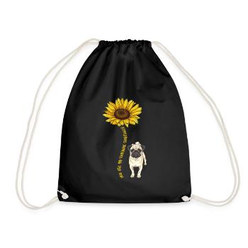 Carlin Chien Chien Ami Pet Pug Pug Pug Cadeau - Sac de sport léger - noir - Devant