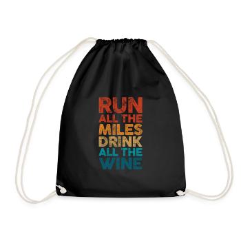 Running Runner Jogging Jogging Runner Gift - Drawstring Bag - black - Front