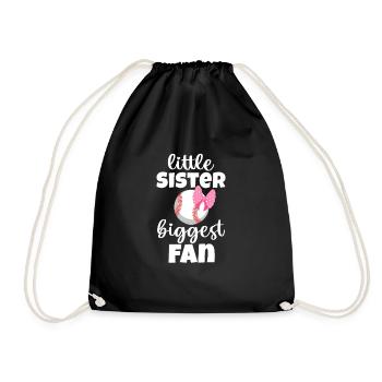 Baseball Schwester - Turnbeutel - Schwarz - Vorne