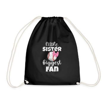 Baseball Soeur Frère Frères et Sœurs Cadeau - Sac de sport léger - noir - Devant