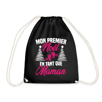 Mon Premier Noël en Tant que Maman - Sac de sport léger - noir - Devant