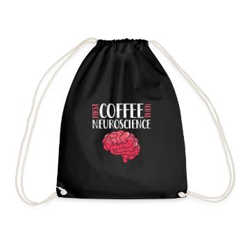 Kaffee Neurowissenschaft - Turnbeutel - Schwarz - Vorne