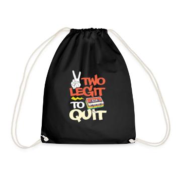 Hip Hop Rap Music Rapper Hiphop Gift - Drawstring Bag - black - Front