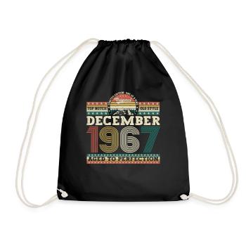 Original December 1967 55th birthday gift - Drawstring Bag - black - Front