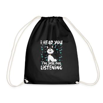 Husky - Drawstring Bag - black - Front