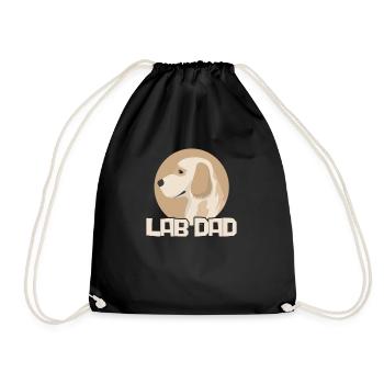 Labrador Père Chien Chiens Master Cadeau - Sac de sport léger - noir - Devant