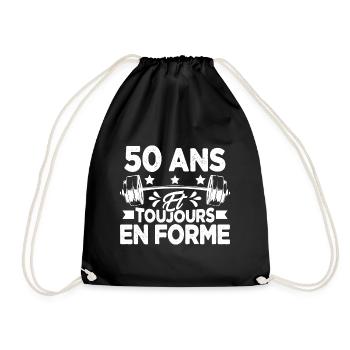 50 Ans et Toujours En Forme Gym Sport Muscu Cadeau - Sac de sport léger - noir - Devant
