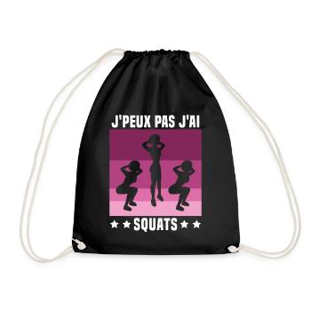 Je Peux Pas J'ai Squats Cadeau Gym - Sac de sport léger - noir - Devant