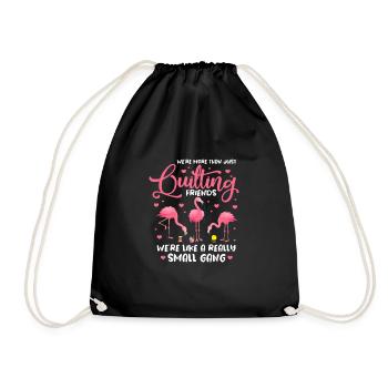 Flamingo Pink Vogel Zoo Sommer Urlaub Geschenk - Turnbeutel - Schwarz - Vorne