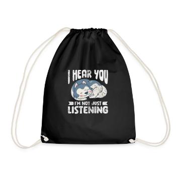 Husky - Drawstring Bag - black - Front