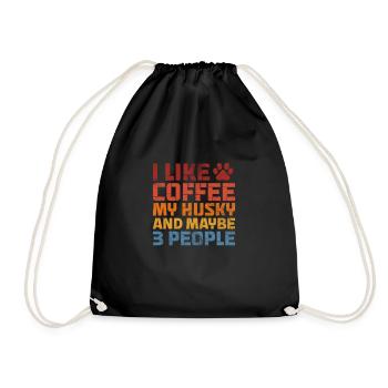 Husky - Drawstring Bag - black - Front