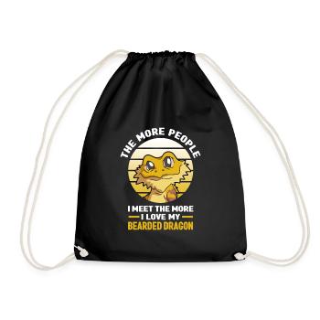 Bearded dragons - Drawstring Bag - black - Front
