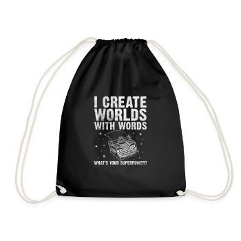 Auteur Auteurs Écrivain Livre Cadeau - Sac de sport léger - noir - Devant