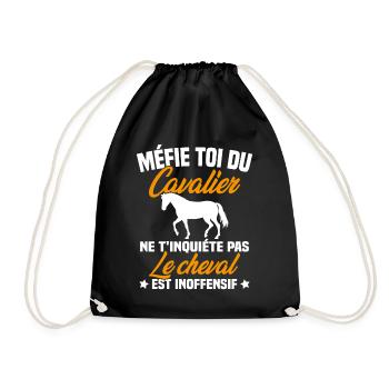 Drôle Cadeau Pour Un Cheval Et Un Cavalier - Sac de sport léger - noir - Devant
