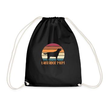 Labrador Mère Chien Chiens Maîtresse Cadeau - Sac de sport léger - noir - Devant