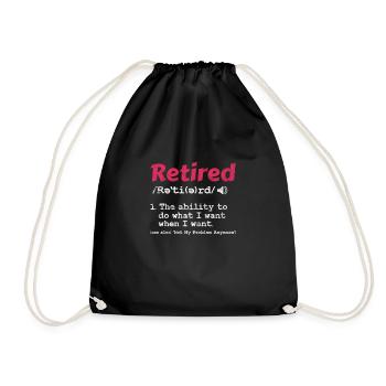 Retirement - Drawstring Bag - black - Front