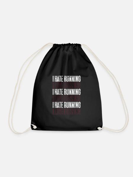 Laufen Läufer Jogging Joggen Läuferin Geschenk - Turnbeutel - Schwarz