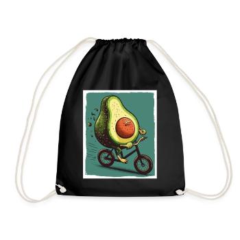 Avocat Bike Bike Abstrait Végétarien Végétalien - Sac de sport léger - noir - Devant