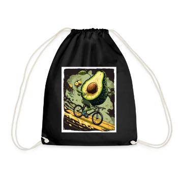 Avocat Bike Bike Abstrait Végétarien Végétalien - Sac de sport léger - noir - Devant