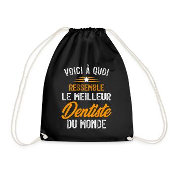 Voici à Quoi Ressemble le Meilleur Dentiste Cadeau - Sac de sport léger - noir - Devant