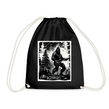 Big Foot Sasquatch Rock Guitare Musique Metal Grunge - Sac de sport léger - noir - Devant