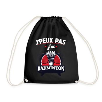 Je Peux Pas J'ai Badminton - Sac de sport léger - noir - Devant