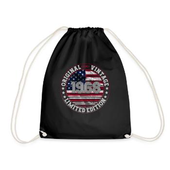 Né en 1968 55th birthday gift man / USA - Sac de sport léger - noir - Devant
