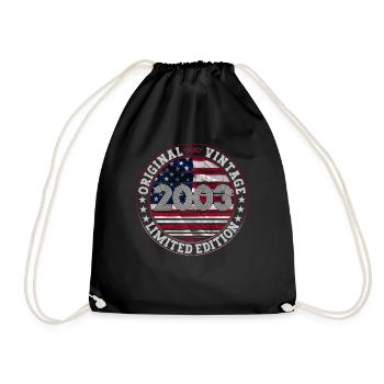 Né en 2003 20th birthday gift man / USA - Sac de sport léger - noir - Devant