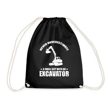 Heavy machinery operator for excavator operators - Drawstring Bag - black - Front