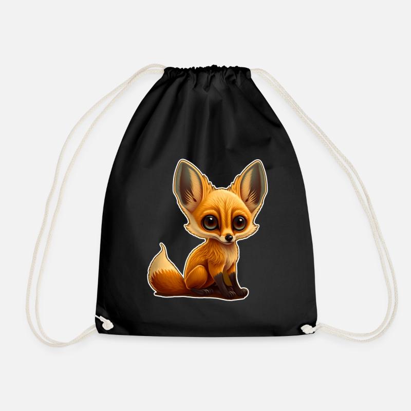 Süßer Fuchs Baby Schnuffelshirt Knuddelshirt - Turnbeutel - Schwarz