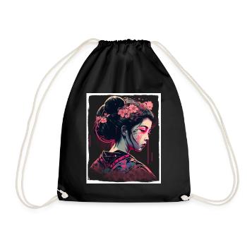 Fleurs de cerisier du Japon Geisha Neon - Sac de sport léger - noir - Devant