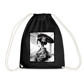 Fleurs de cerisier du Japon Geisha Neon - Sac de sport léger - noir - Devant