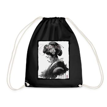 Fleurs de cerisier du Japon Geisha Neon - Sac de sport léger - noir - Devant