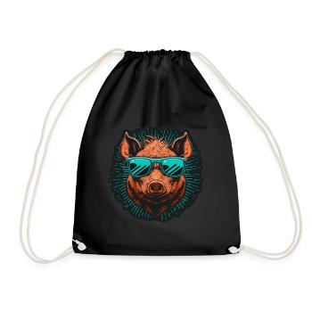 Chasse au sanglier Chasseur Sanglier Chasse Forêt - Sac de sport léger - noir - Devant