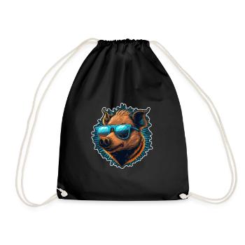 Chasse au sanglier Chasseur Sanglier Chasse Forêt - Sac de sport léger - noir - Devant
