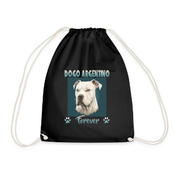 Hunde Spruch Dogo Argentino Design für - Turnbeutel - Schwarz - Vorne