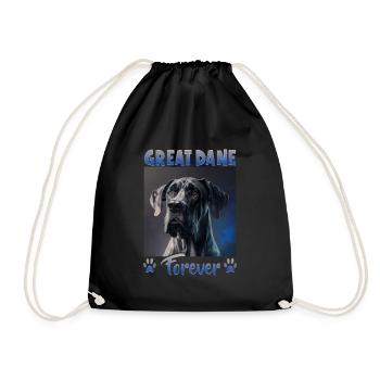 Dog saying Great Dane for dog lovers - Drawstring Bag - black - Front