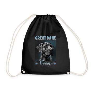 Dog saying Great Dane for dog lovers - Drawstring Bag - black - Front